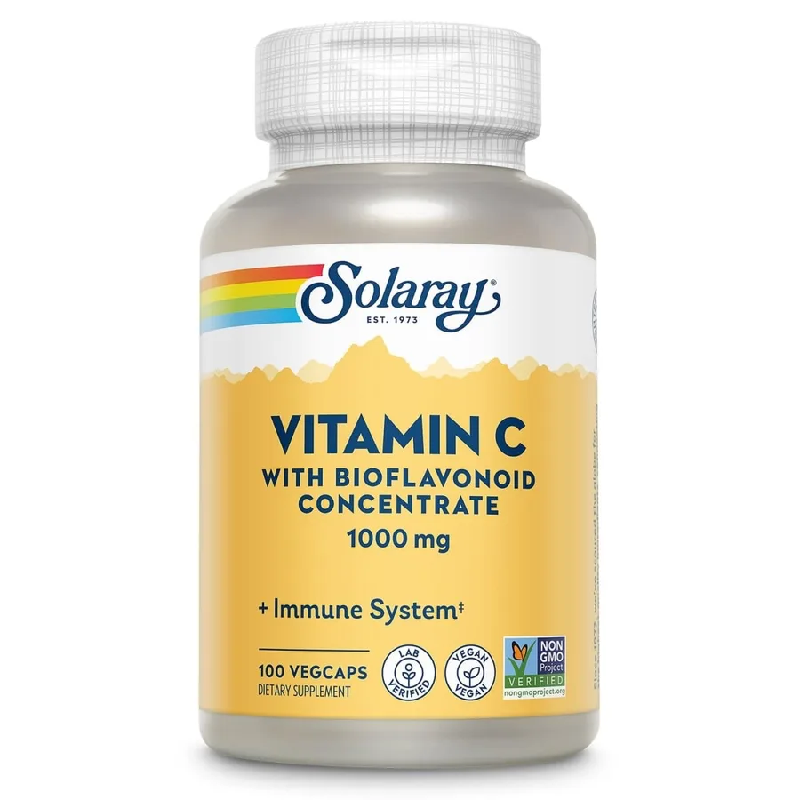 Solaray Vitamin C with Rose Hips,  Acerola & Bioflavonoids 1000mg