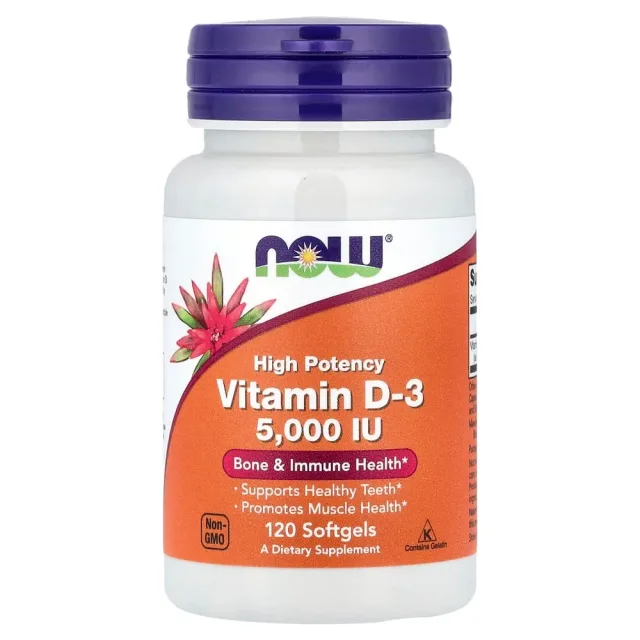 NOW FOODS VITAMIN D3 5000 MG 120 SGELS