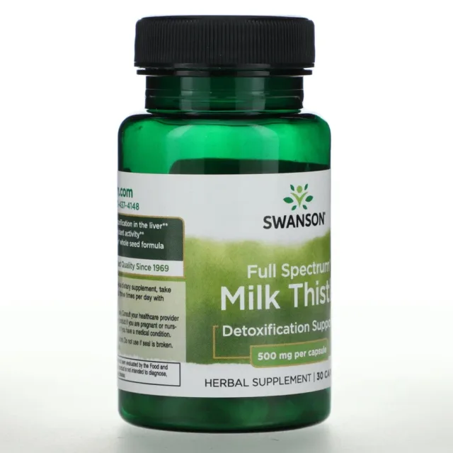 Swanson Milk Thistle 500 mg 30 Vegan Caps