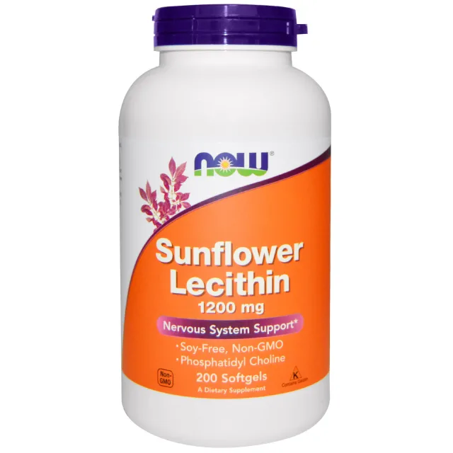 NOW FOODS SUNFLOWER LECITHIN 1200 MG 200 SGELS