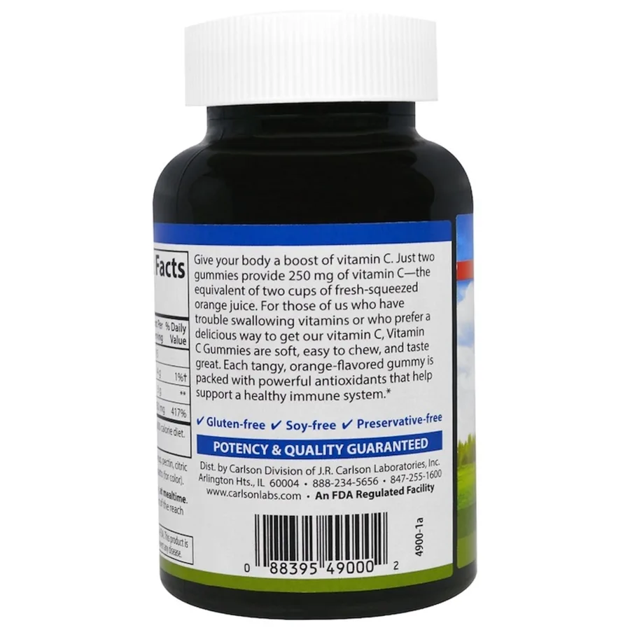 CARLSON VITAMIN C 250 MG 60 VEG GUM