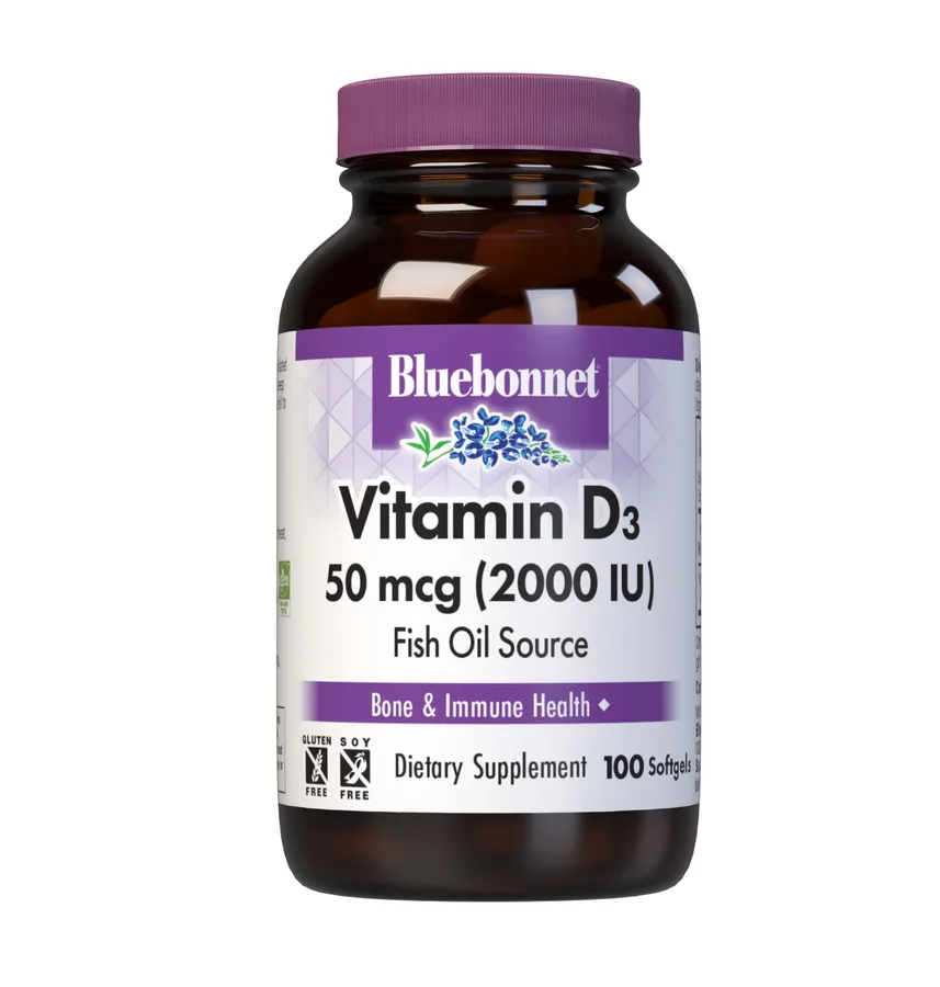 BLUEBONNET VITAMIN D3 50 MCG (2000 IU) 100 SOFTGELS