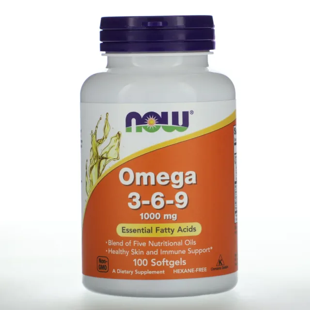 NOW FOODS | OMEGA 3-6-9 | 100 SOFTGELS