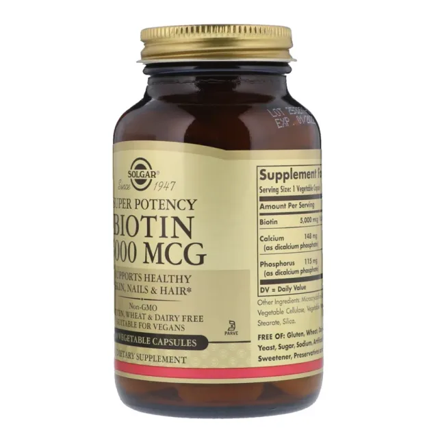SOLGAR BIOTIN 5000 MG 100 CAPS