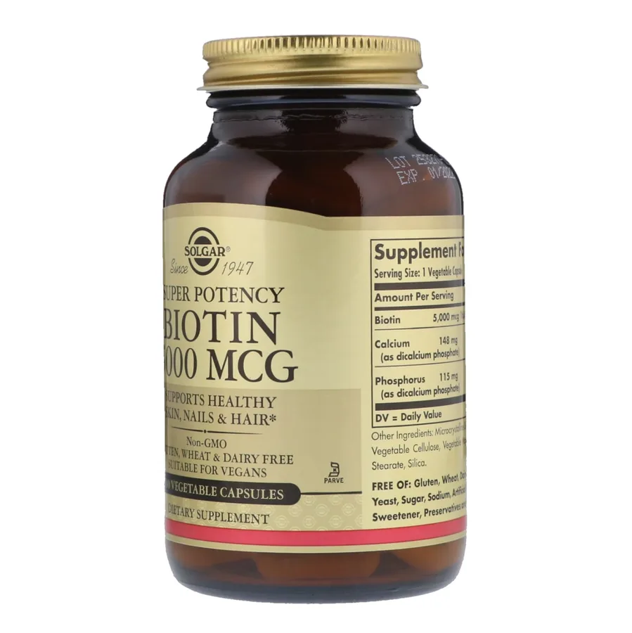 SOLGAR BIOTIN 5000 MG 100 CAPS
