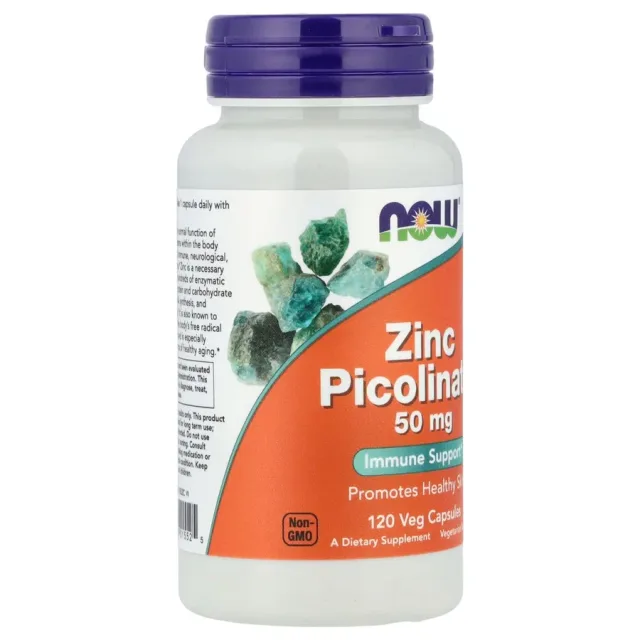 NOW FOODS ZINC PICOLINATE 50 MG 120 CAPS