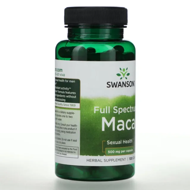 Swanson Full Spectrum Maca 500 mg 100 Vegan Caps