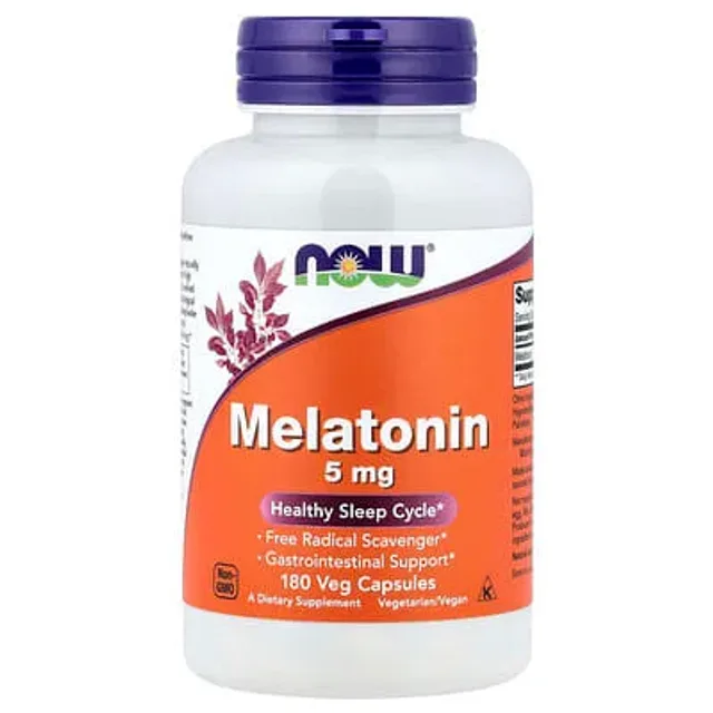 NOW FOODS MELATONIN 5 MG 180 VEG CAPS