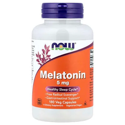 NOW FOODS MELATONIN 5 MG 180 VEG CAPS