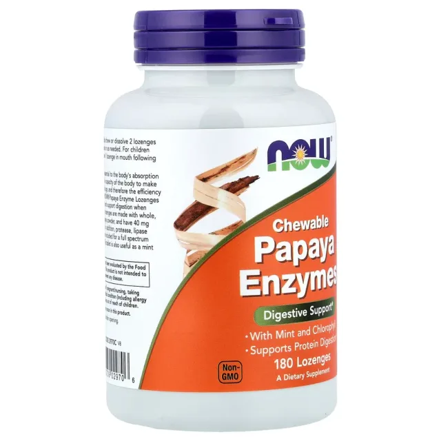 NOW FOODS | PAPAYA ENZYME 180 LOZENGES