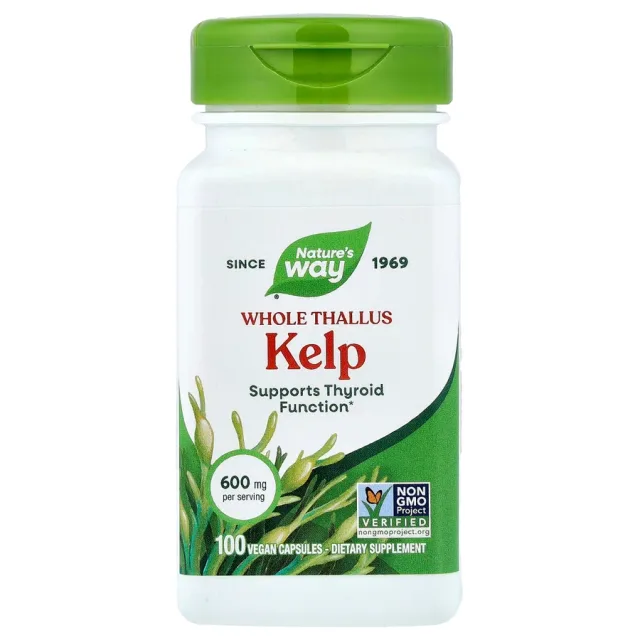 KELP, WHOLE THALLUS, 600 MG, 100 VEGAN CAPSULES