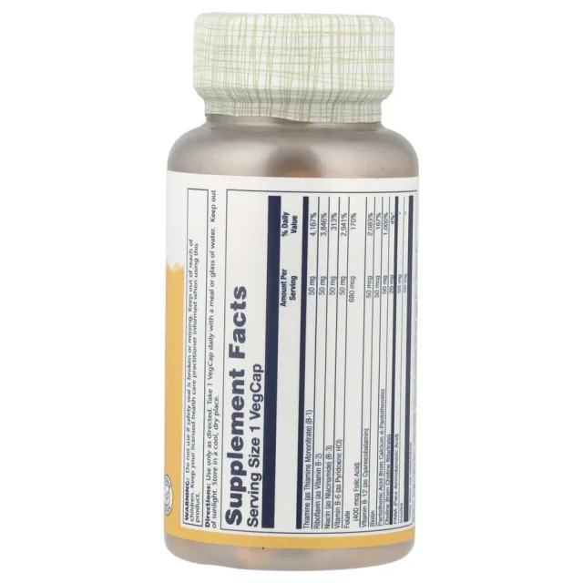 Solaray, Vitamin B-Complex 50 , 100 VegCaps