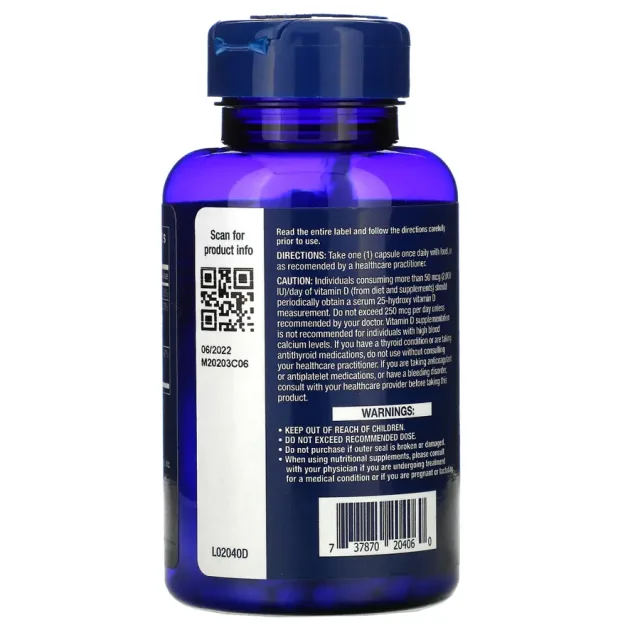 LIFE EXTENSION VITAMINS D3 AND K WITH SEA-IODINE 60 CAPS