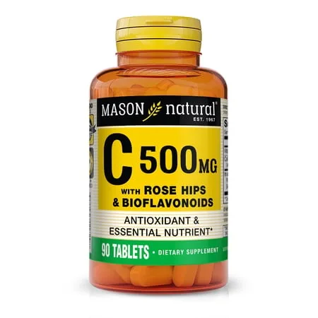 Mason Naturals Vitamin C 500 mg With  Rose Hips and Bioflavonoids 90t