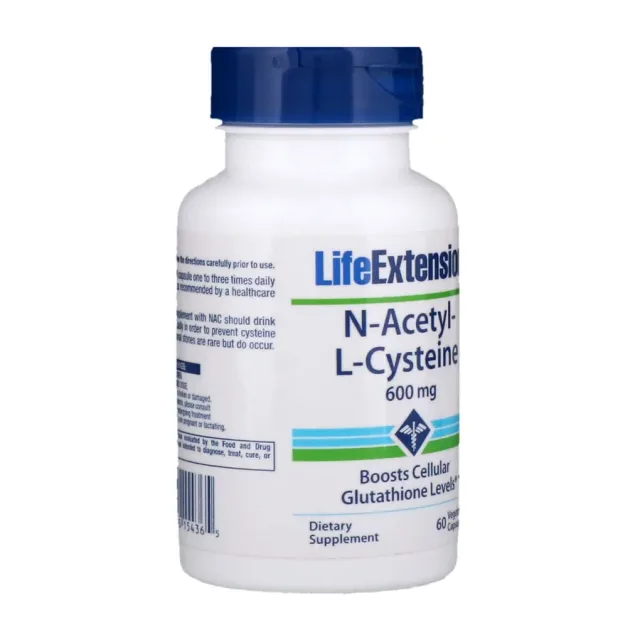 LIFE EXTENSION N-ACETYL-L-CYSTEINE 600 MG 60 VEG CAPS