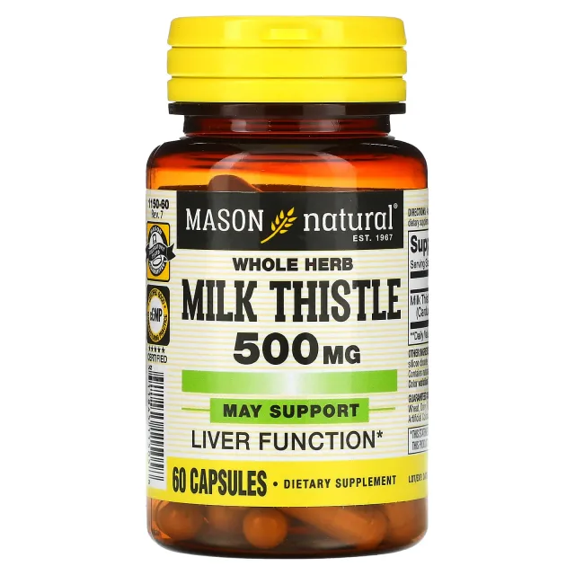 Mason Milk Thistle 500 MG 60 CAPS