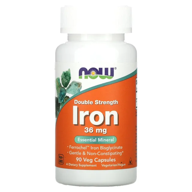 NOW FOODS IRON 36 MG 90 VEG CAPS