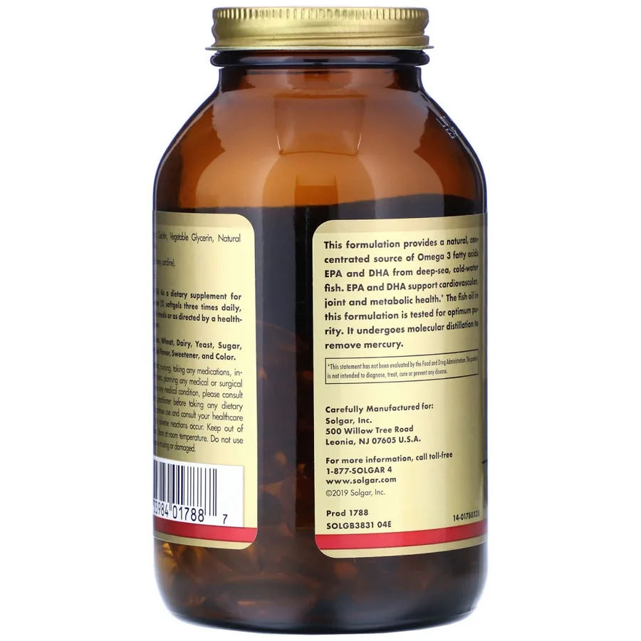 SOLGAR OMEGA 3 FISH OIL CONCENTRATE