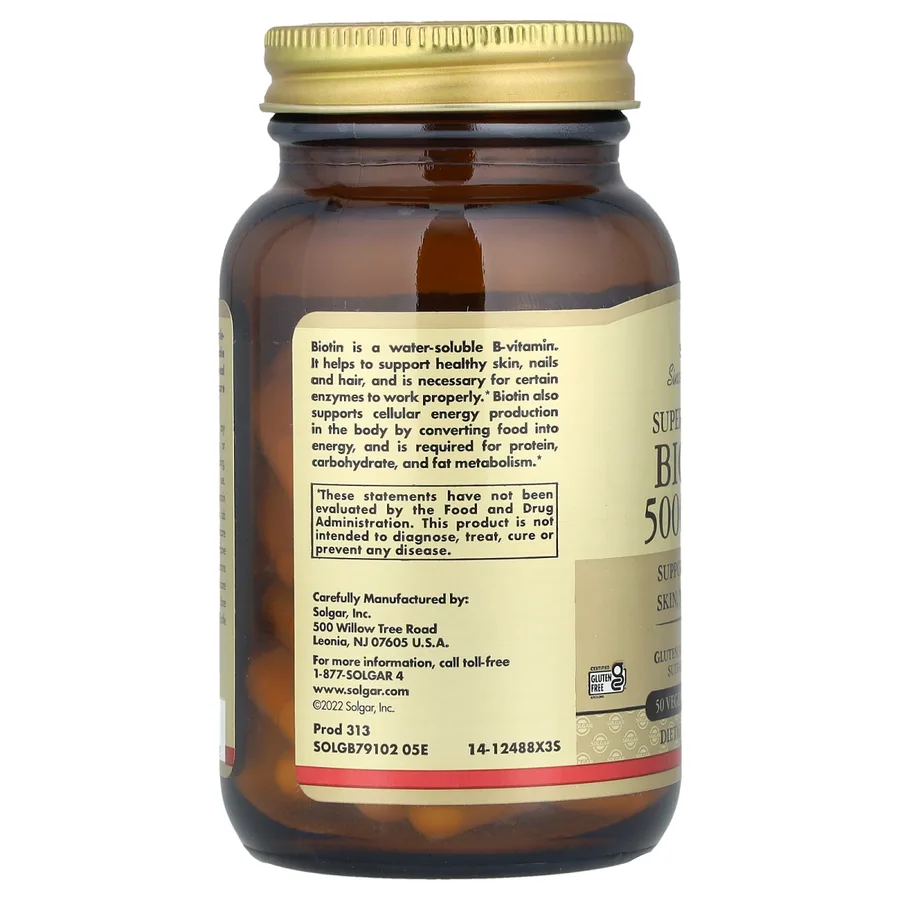 SOLGAR | BIOTIN 5000 IU | 50 VEG CAPS