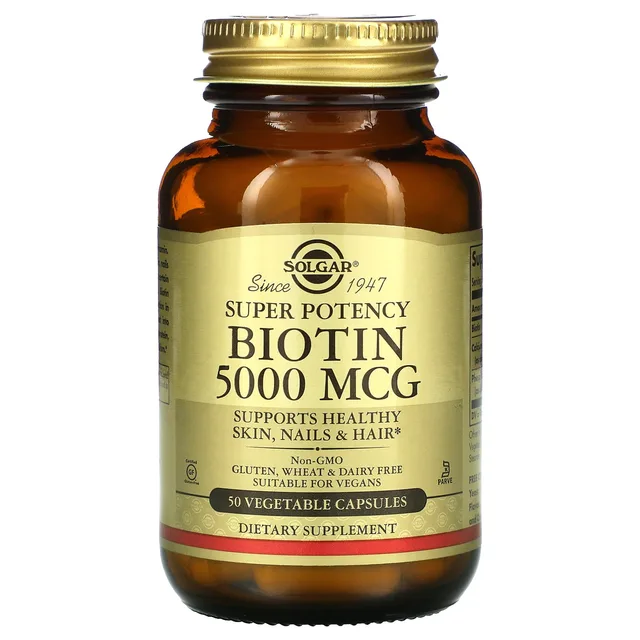 SOLGAR | BIOTIN 5000 IU | 50 VEG CAPS