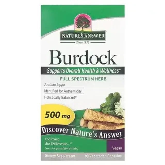 Nature's Answer BURDOCK ROOT 500 MG 90 VEG CAPS