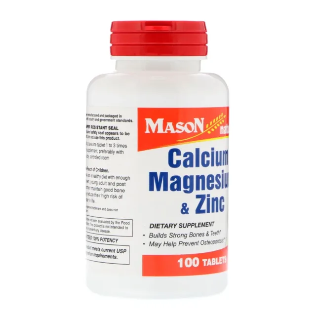 MASON CALCIUM MAGNESIUM ZINC | 100 TABS
