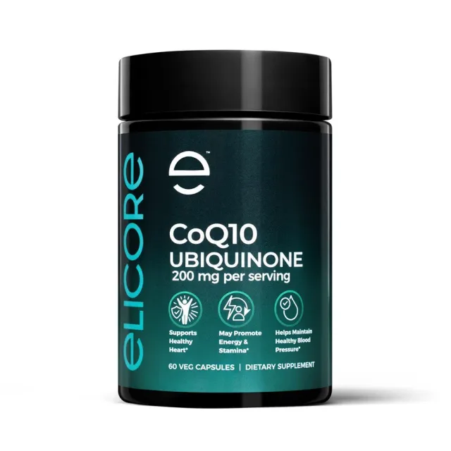 ELICORE CoQ10 UBIQUINONE 200 MG 60 VEG CAPS