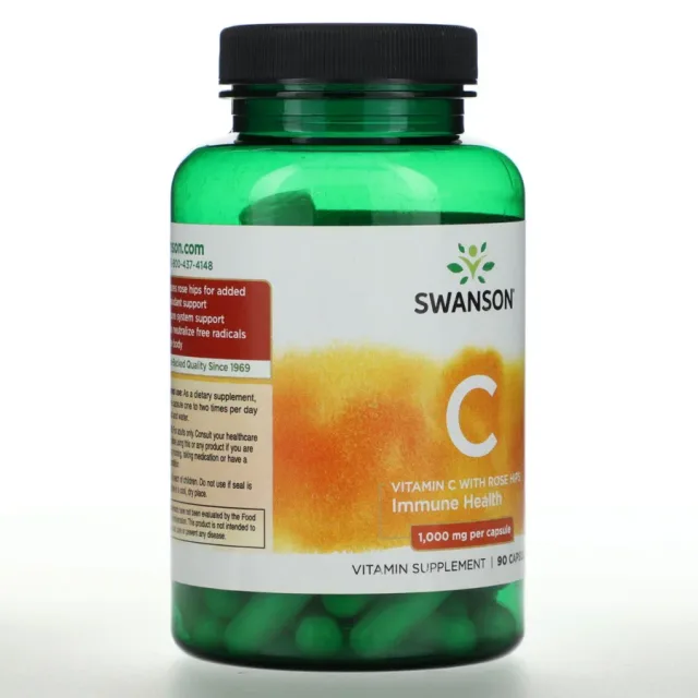 Swanson Vitamin C-1000 mg 90 Vegan Caps