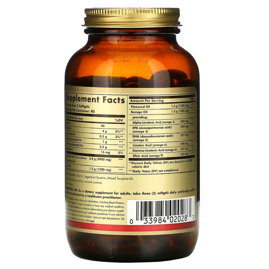 Omega 3-6-9    1300 mg  120 Softgels