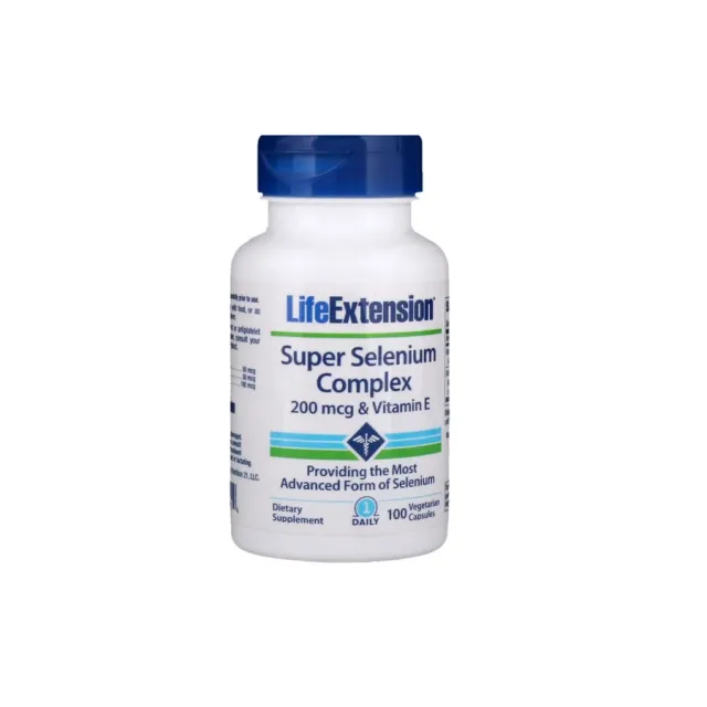 LIFE EXTENSION, SUPER SELENIUM COMPLEX & VITAMIN E, 200 MCG, 100 VEGETARIAN CAPSULES