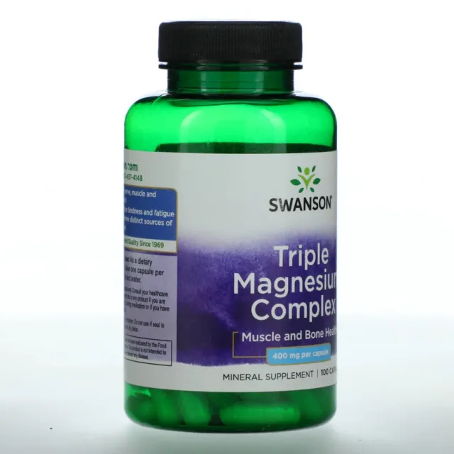 Swanson Triple Magnesium Complex 400 mg 100 Vegan Caps