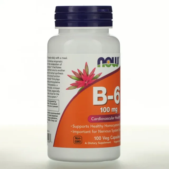 NOW FOODS | B-6 100mg  100 VCAPS