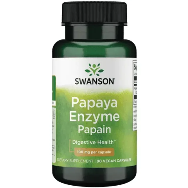 Swanson Papaya Enzyme Papain 100 mg 90 Vegan Caps