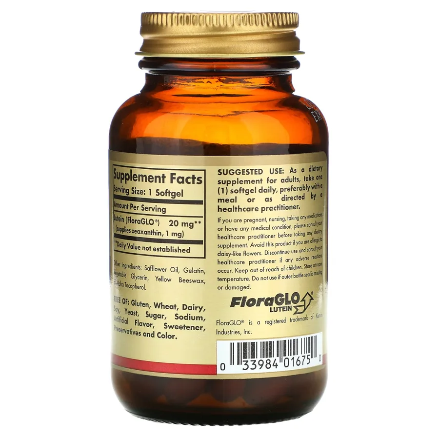 SOLGAR LUTEIN 20 MG 60 SFTGLS