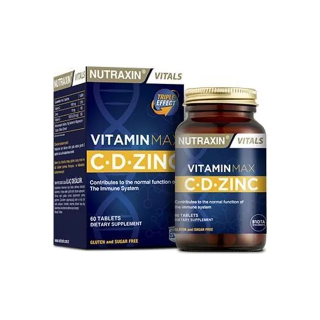 NUTRAXIN VITAMIN MAX C,D,GINCO, 60 TABS
