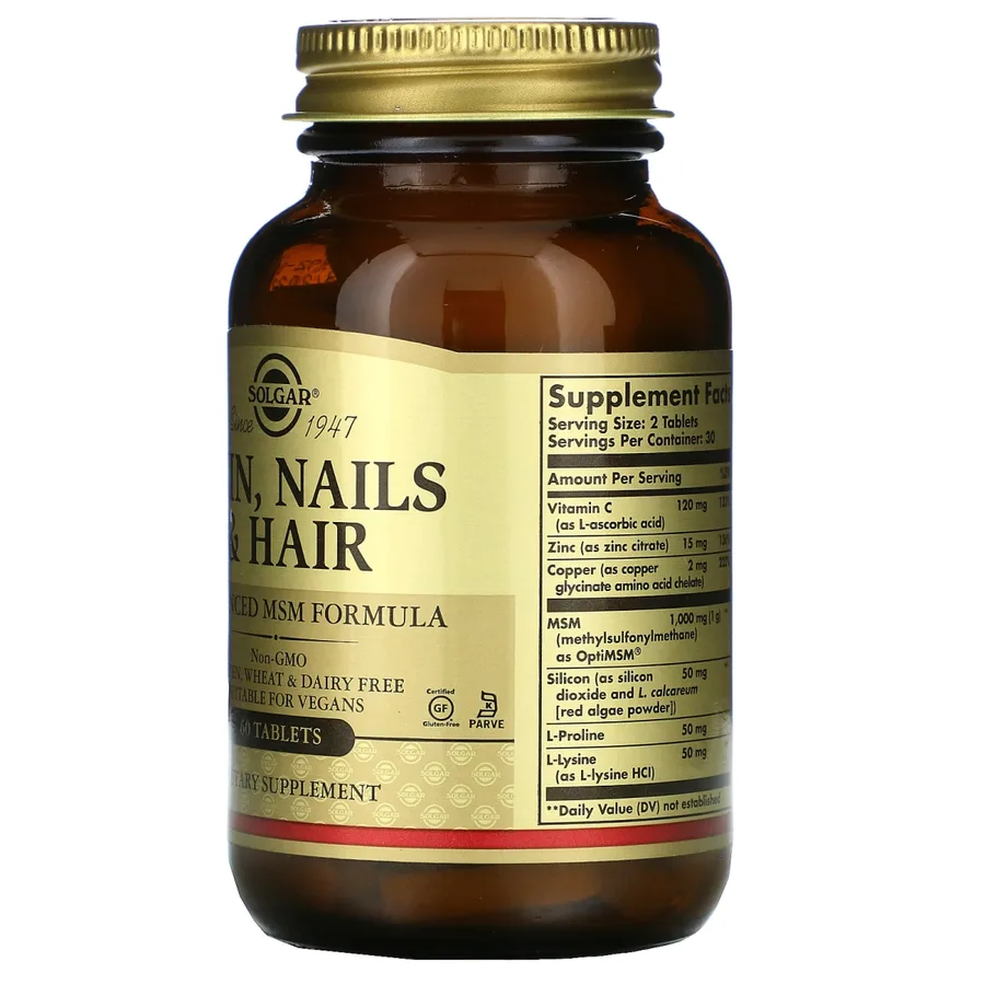 Solgar Skin Nails Hair, 60 tabs