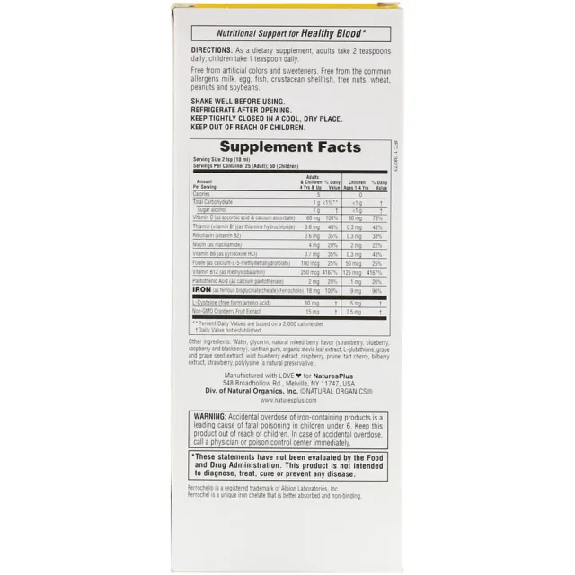 Natures Plus Hema Plex Iron Liquid