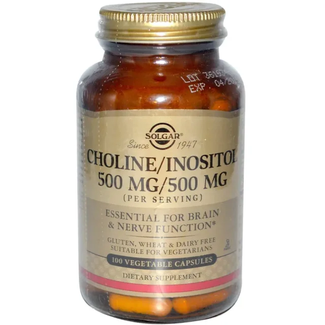 Choline/Inositol 500 mg/500 mg 100 Vegetable Capsules