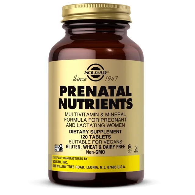 SOLGAR PRENATAL NUTRIENTS 120 TABS
