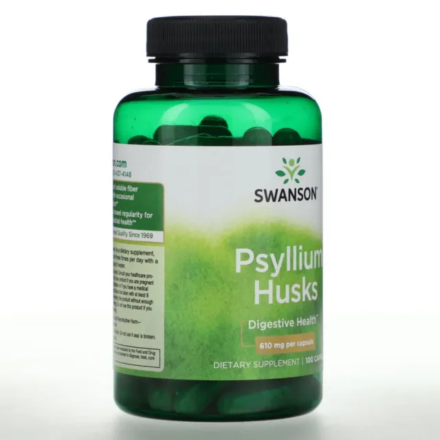 Swanson Psyllium Husks 610 mg 100 Vegan Caps