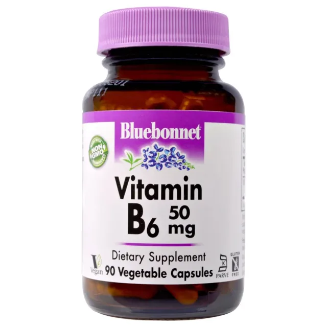 BLUEBONNET VITAMIN B-6 50 mg 90 VEG CAPS