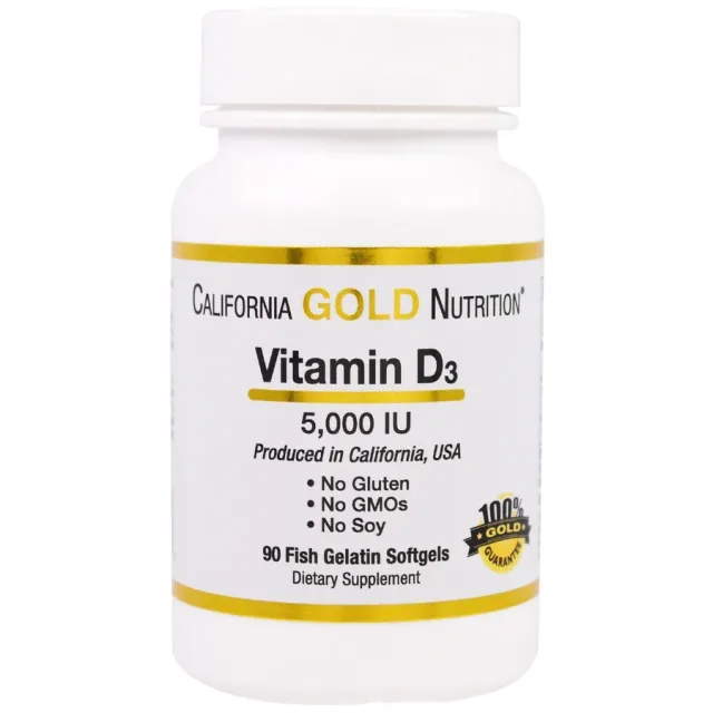 CALIFORNIA GOLD VITAMIN D3 5000 IU 90 SFTGLS