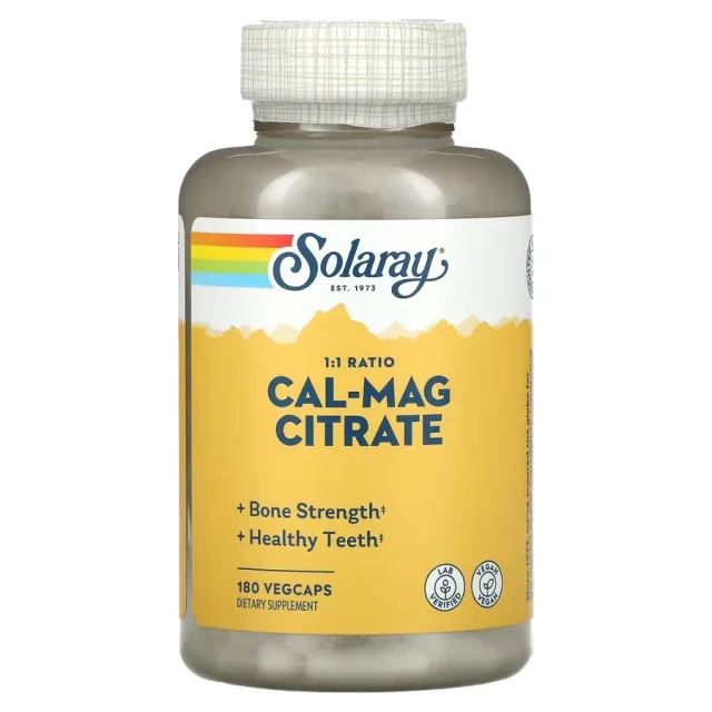 SOLARAY | CAL-MAG-CITRATE 180 CAPS