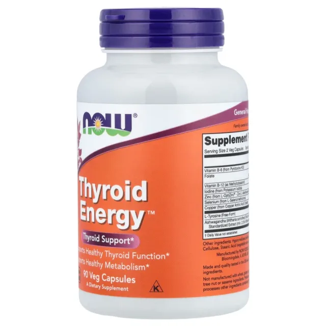 NOW FOODS, THYROID ENERGY, 90 VEG CAPSULES