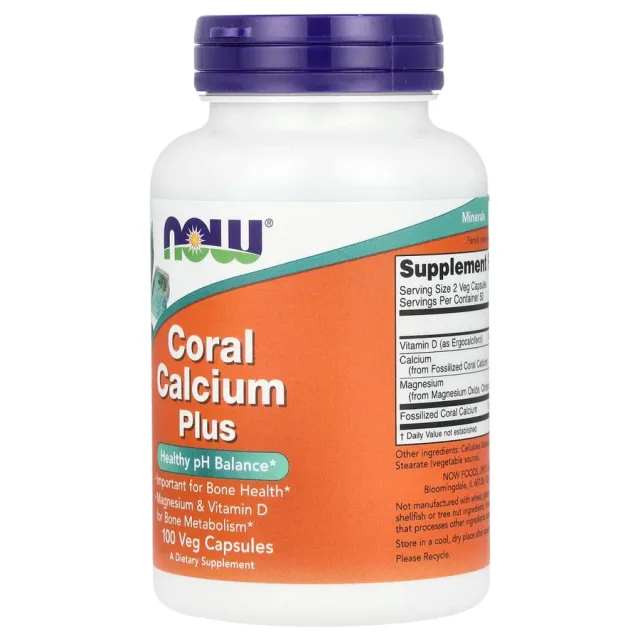 NOW FOODS CORAL CALCIUM PLUS 100 CAPS