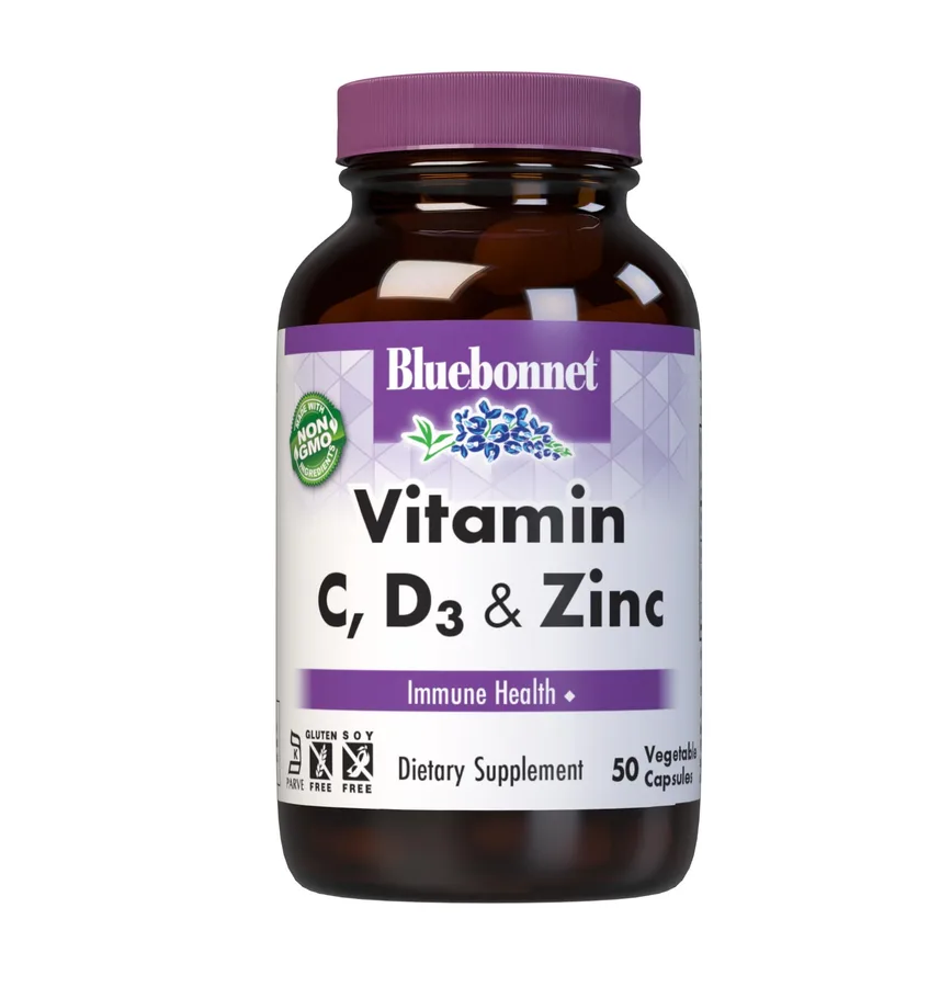 BLUEBONNETVITAMIN C, D3 & ZINC 50 VEG CAPS
