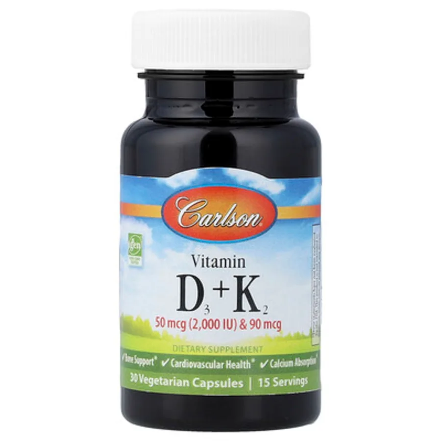 Carlson Vitamin D3 + K2 2000 mg 30 Capsules
