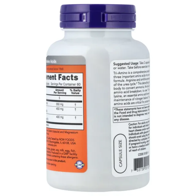 NOW FOODS, TRI-AMINO, 120 CAPSULES
