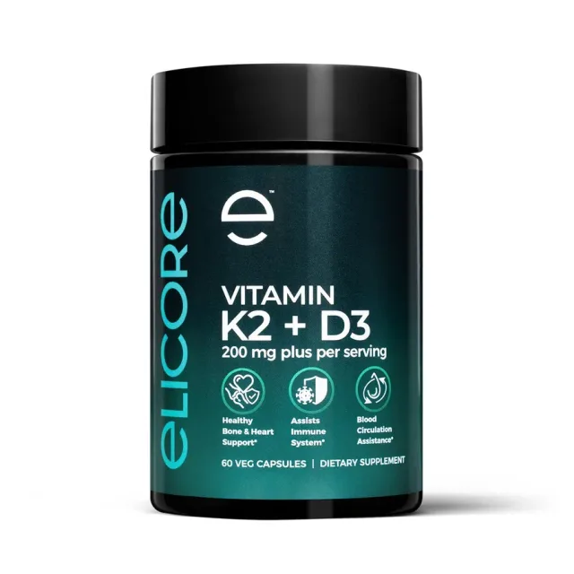 ELICORE VITAMIN D3 K2 200 MG 60 VEG CAPS