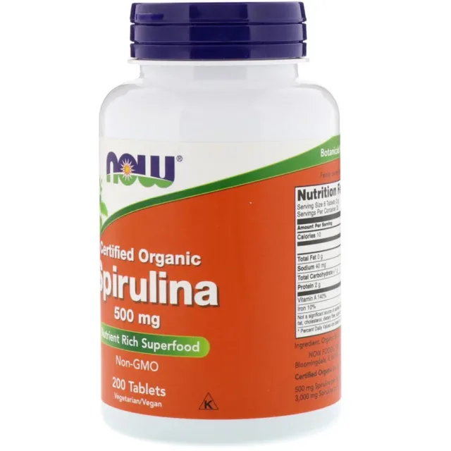 NOW FOODS | SPIRULINA 500 MG | 200 TABS